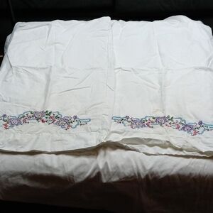 SOLD....Embroidered vintage pillowcases
